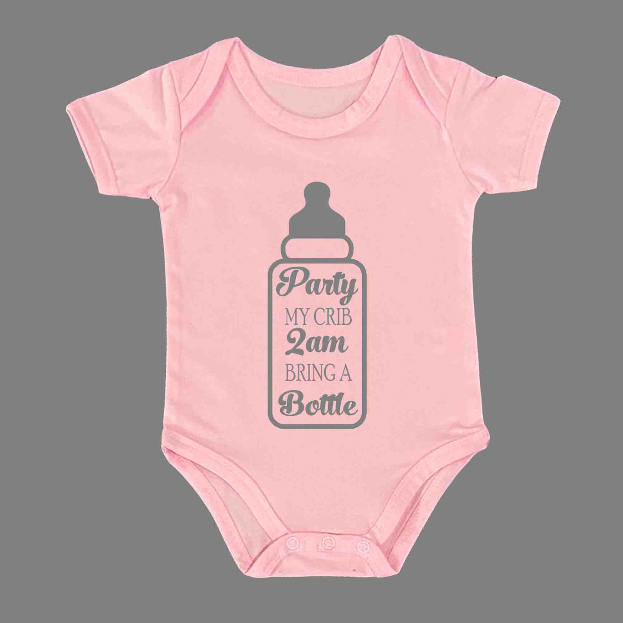 PARTY AT MY CRIB BABY ROMPER - Infant Tees