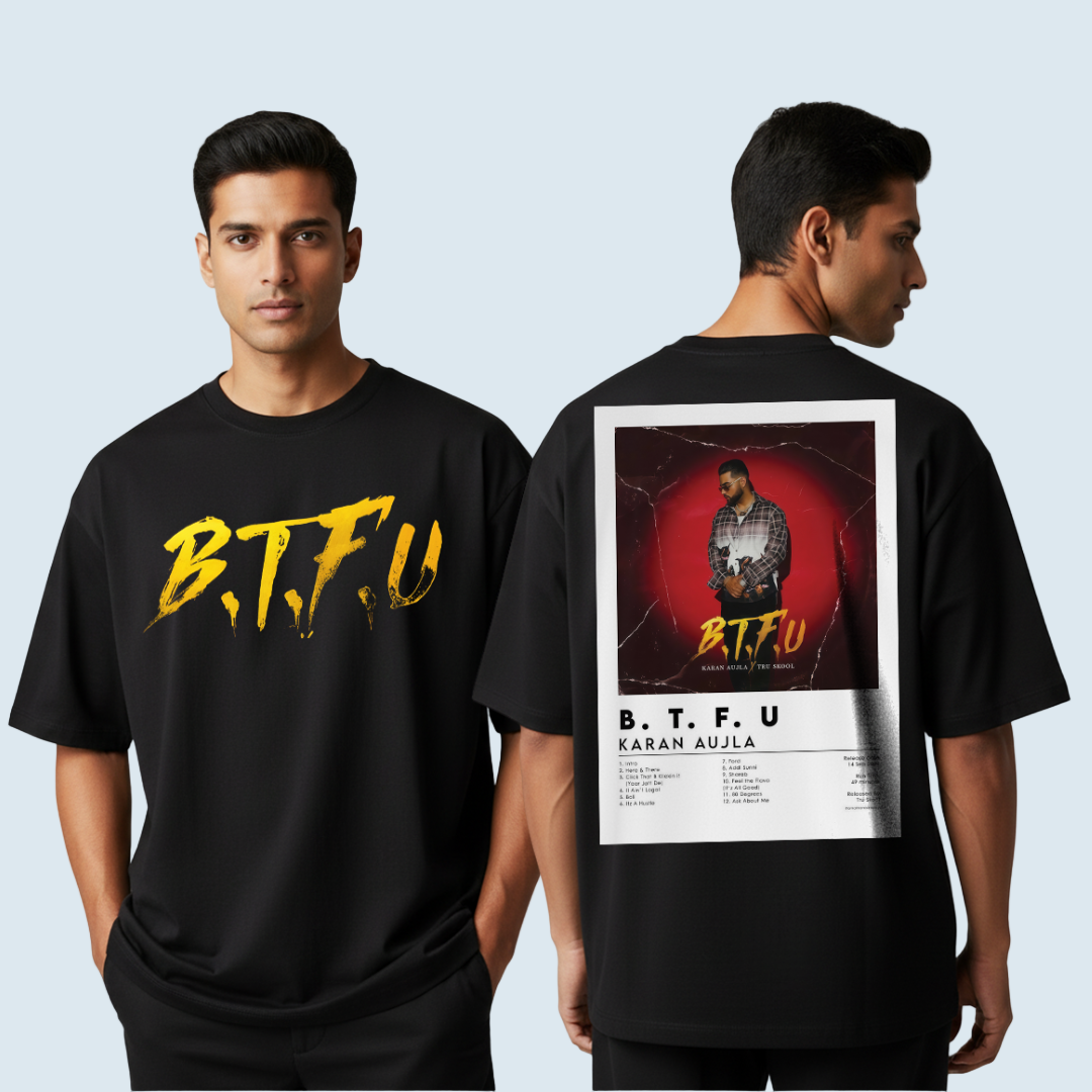 B.T.F.U T-shirt with Karan Aujla Graphic Print