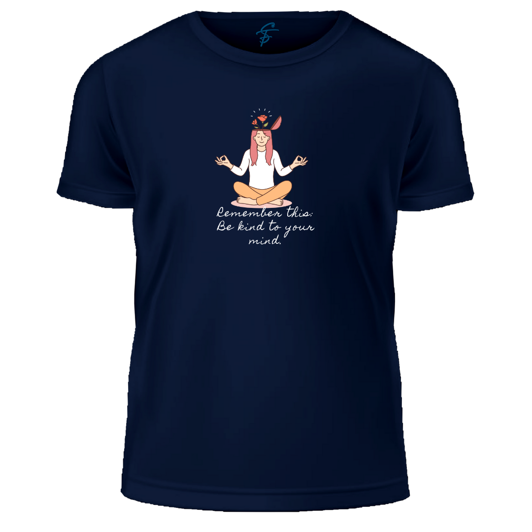 Mindfulness Meditation T-Shirt, Be Kind to Your Mind Quote, 100% Cotton Graphic Tee, Summer Collection