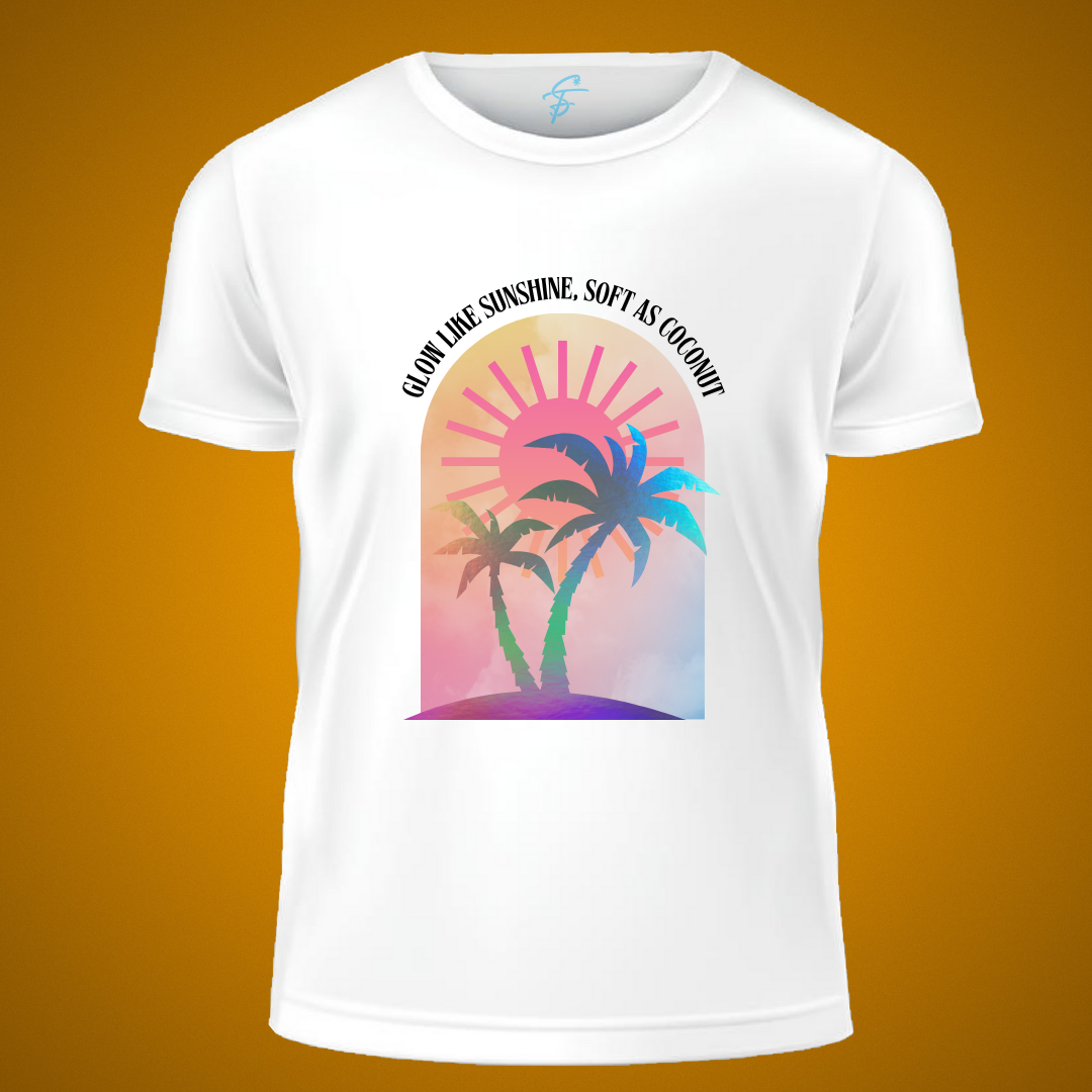 GLOW LIKE SUNSHINE, T-Shirt, 100% Cotton, Summer Collection