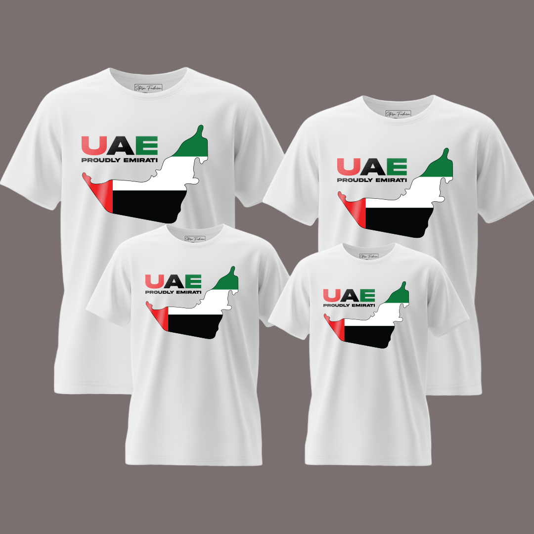 Falcon Pride UAE Family Matching Tees – Proudly Emirati Flag Wear