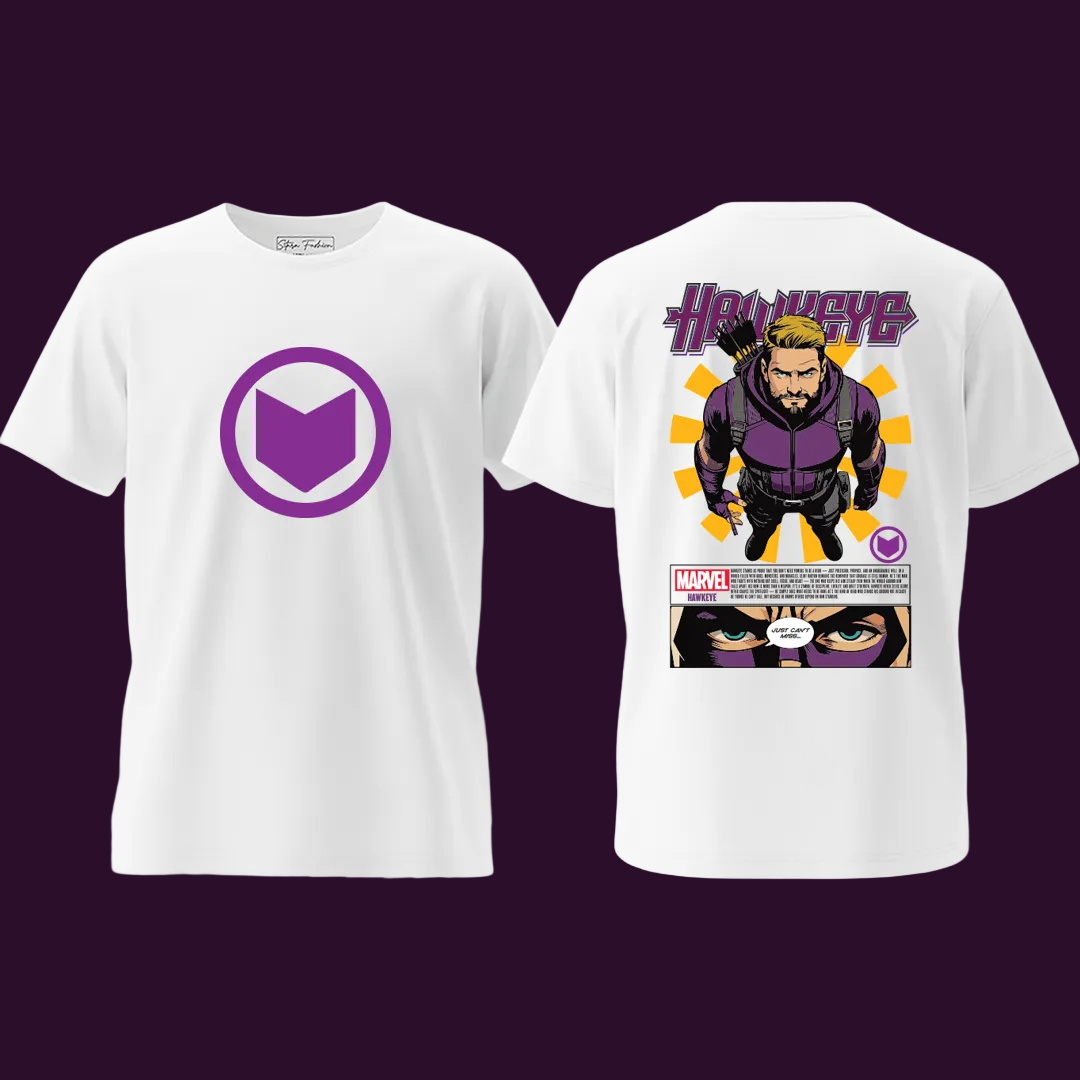 Marvel Hawkeye Graphic T-Shirt - Clint Barton "Precision Over Power" Tees