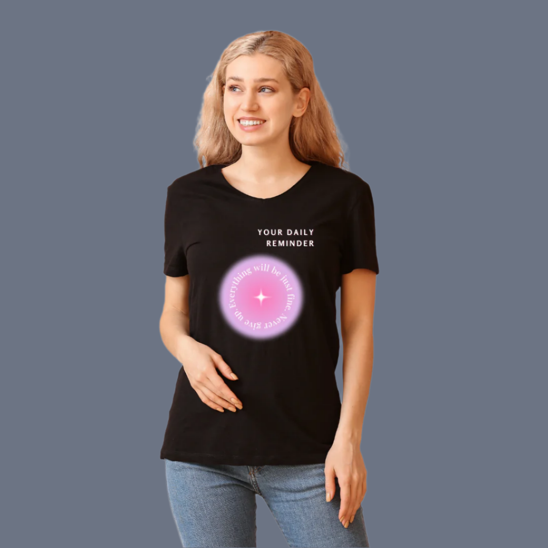 Daily Reminder Graphic T-Shirt, 100% Cotton, Short Sleeve, Summer Collection