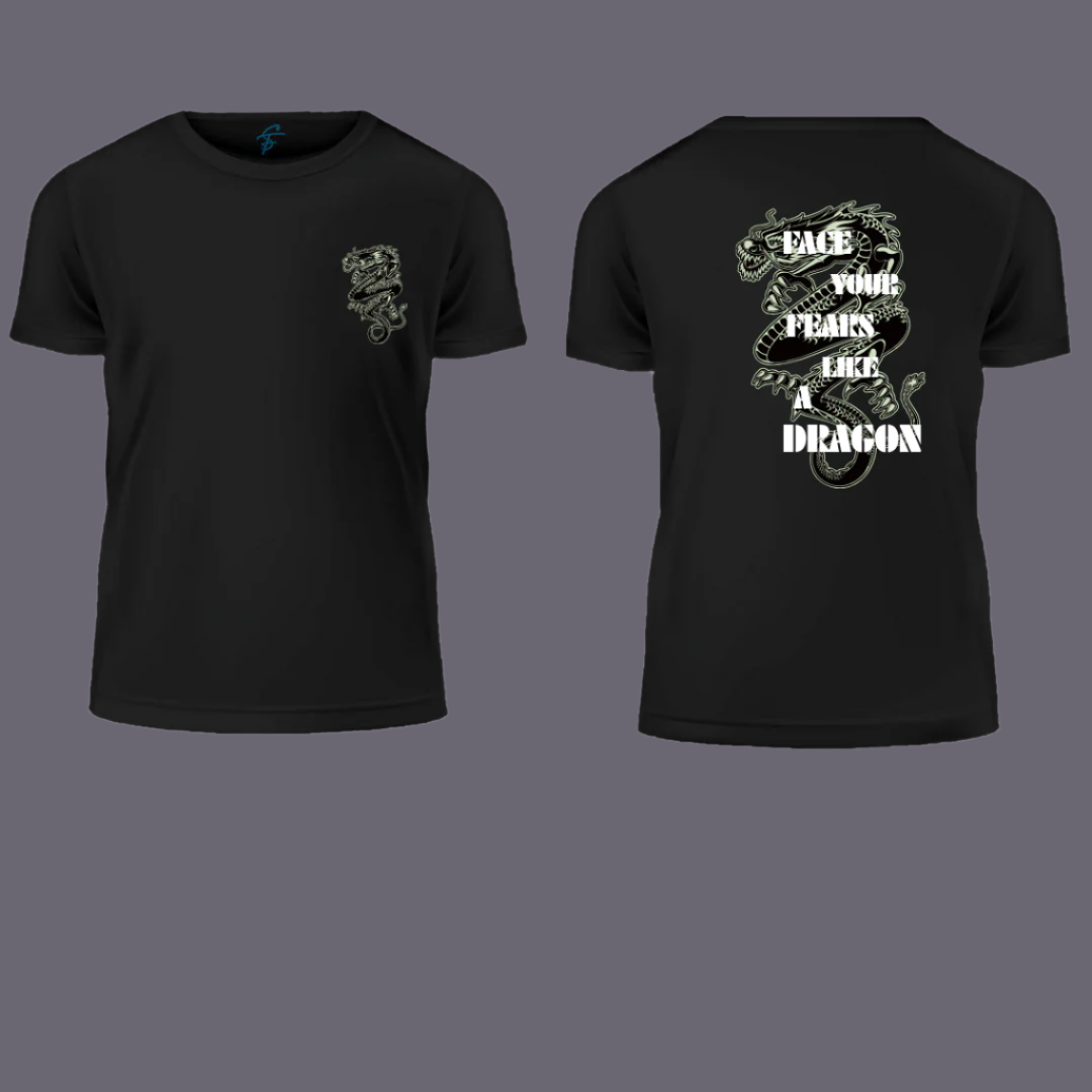 Face your fear like a Dragon - Vibe Wear T-Shirt, 100% Cotton