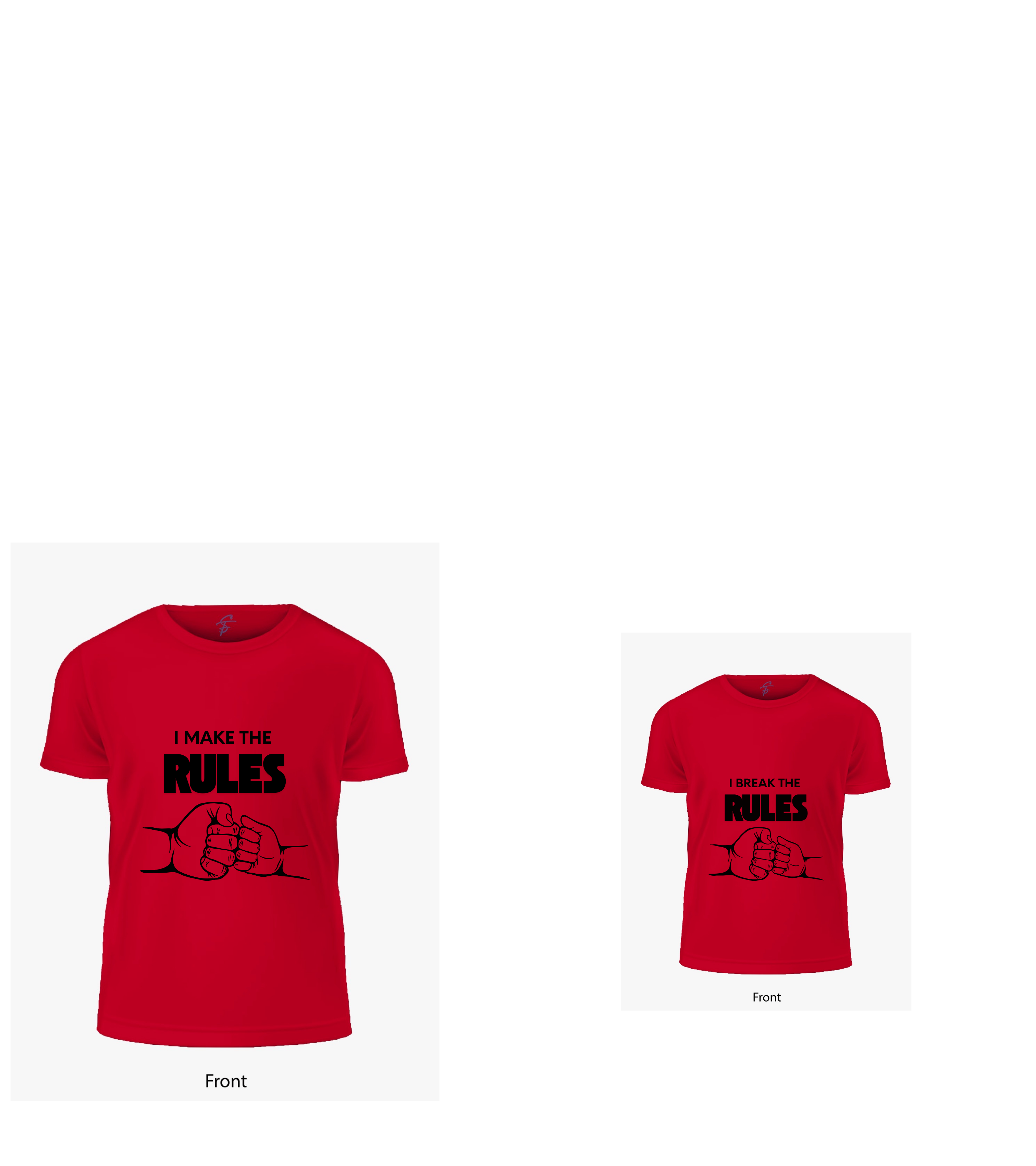 I Break The Rules Kids T-Shirt | Funny Father Son Matching Graphic Tee