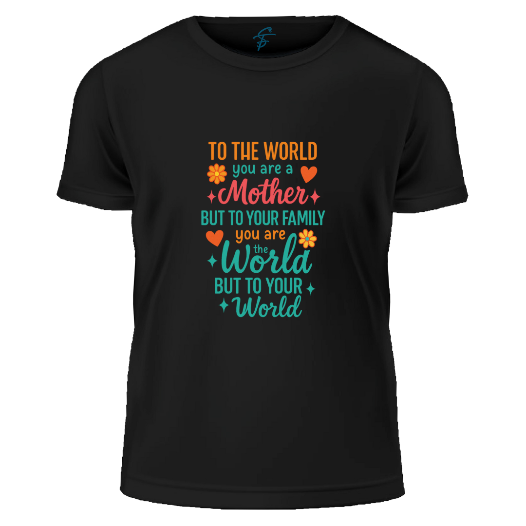 Mother's Day T-Shirt, Inspirational Family Quote Design, 100% Cotton, Women's Casual Short Sleeve Top
