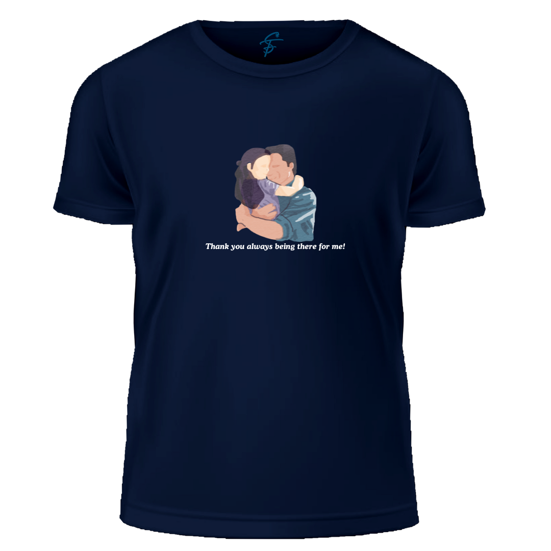 Kids Graphic T-Shirt, Thank You Message Design, Father's Day