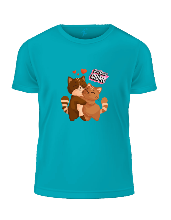 Partner in Crime Matching Couple T-Shirts, Cute Cat Design,Set of 2 PCS – Couple Tshirt for Couples