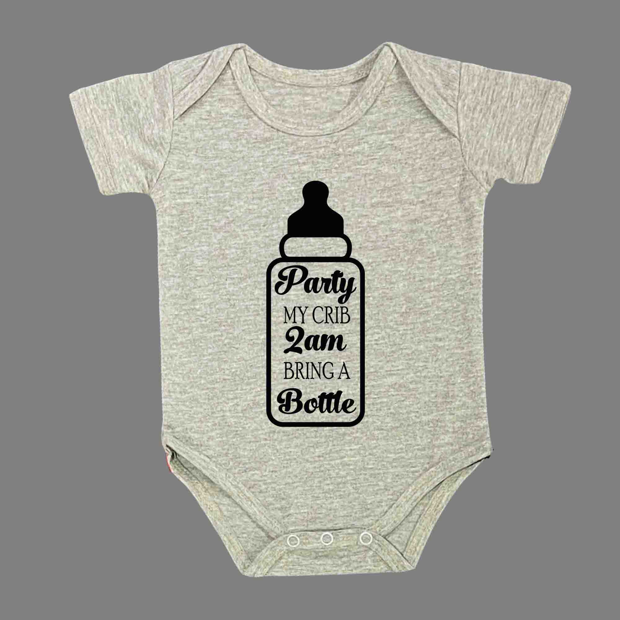 PARTY AT MY CRIB BABY ROMPER - Infant Tees