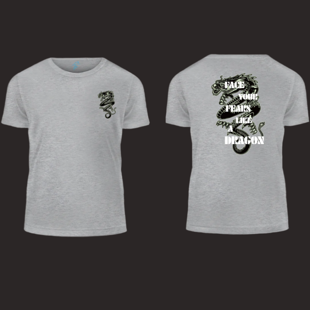 Face your fear like a Dragon - Vibe Wear T-Shirt, 100% Cotton