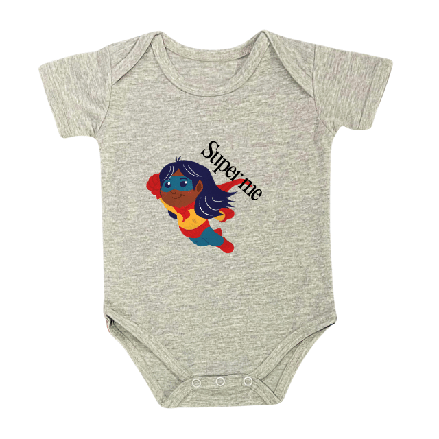 Super Me Kids Romper – Flying Superhero Girl Design – Infant Tees
