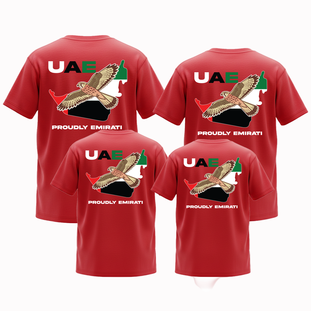 Falcon Pride UAE Family Matching Tees – Proudly Emirati Flag Wear