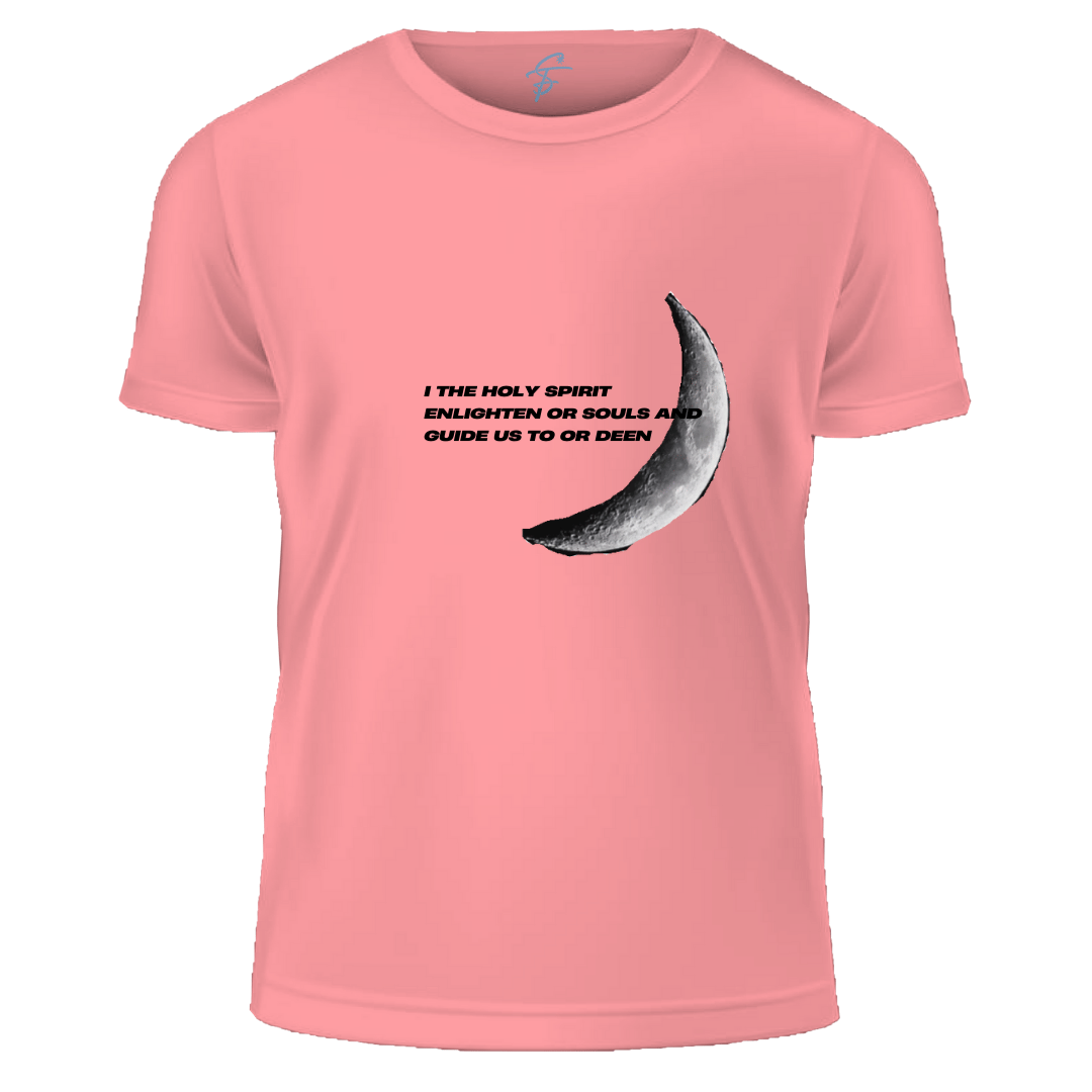 Religious Crescent Moon T-Shirt, Holy Spirit Quote Design