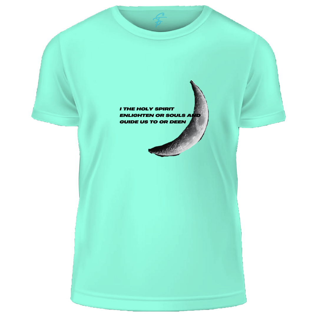 Religious Crescent Moon T-Shirt, Holy Spirit Quote Design