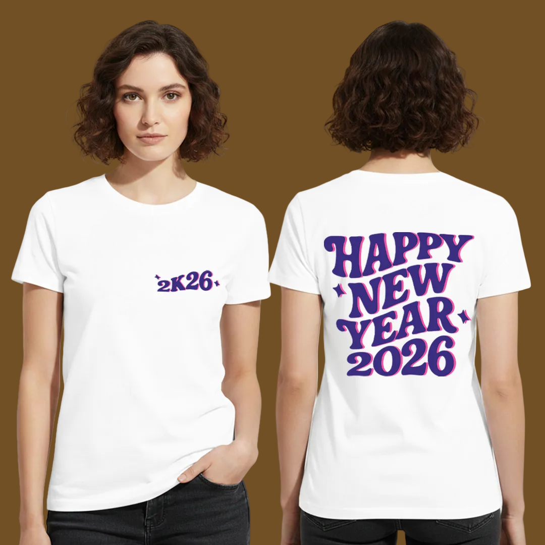 Matching Family 2K26 New Year T-Shirt Set – Festive New Year's Eve T-shirts for Mom, Dad, Kids, and Baby Rompers – Soft Cotton 2026 Celebration Graphic Tees and Onesie