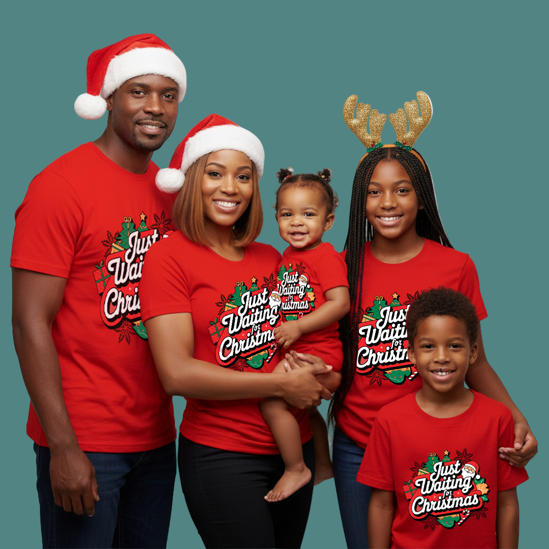 Just Waiting for Christmas Matching T-Shirt Matching Family outfit