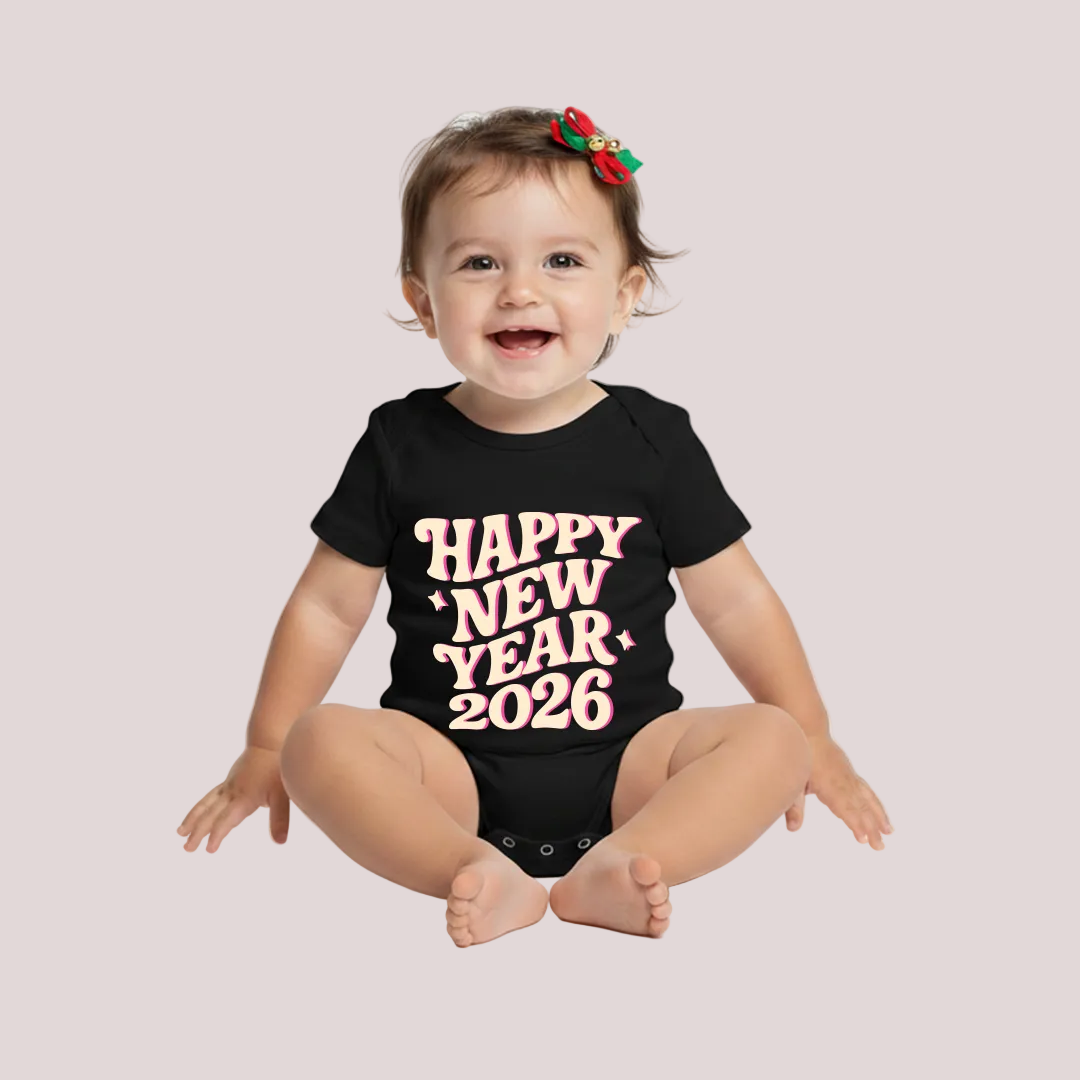 Matching Family 2K26 New Year T-Shirt Set – Festive New Year's Eve T-shirts for Mom, Dad, Kids, and Baby Rompers – Soft Cotton 2026 Celebration Graphic Tees and Onesie