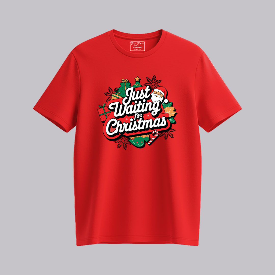 Just Waiting for Christmas Matching T-Shirt Matching Family outfit