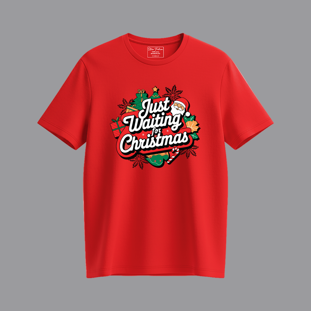 Just Waiting for Christmas Matching T-Shirt Matching Family outfit
