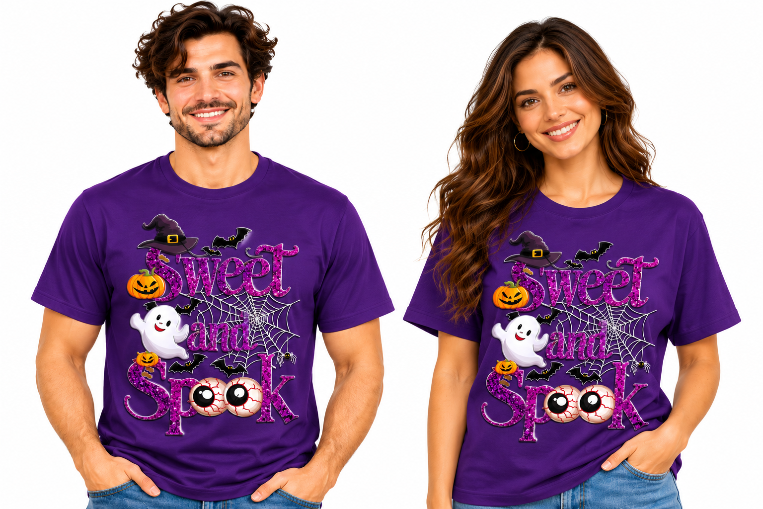 Halloween Graphic T-Shirt for Men, Women & Kids – Sweet & Spooky Unisex Tee | Multiple Colors