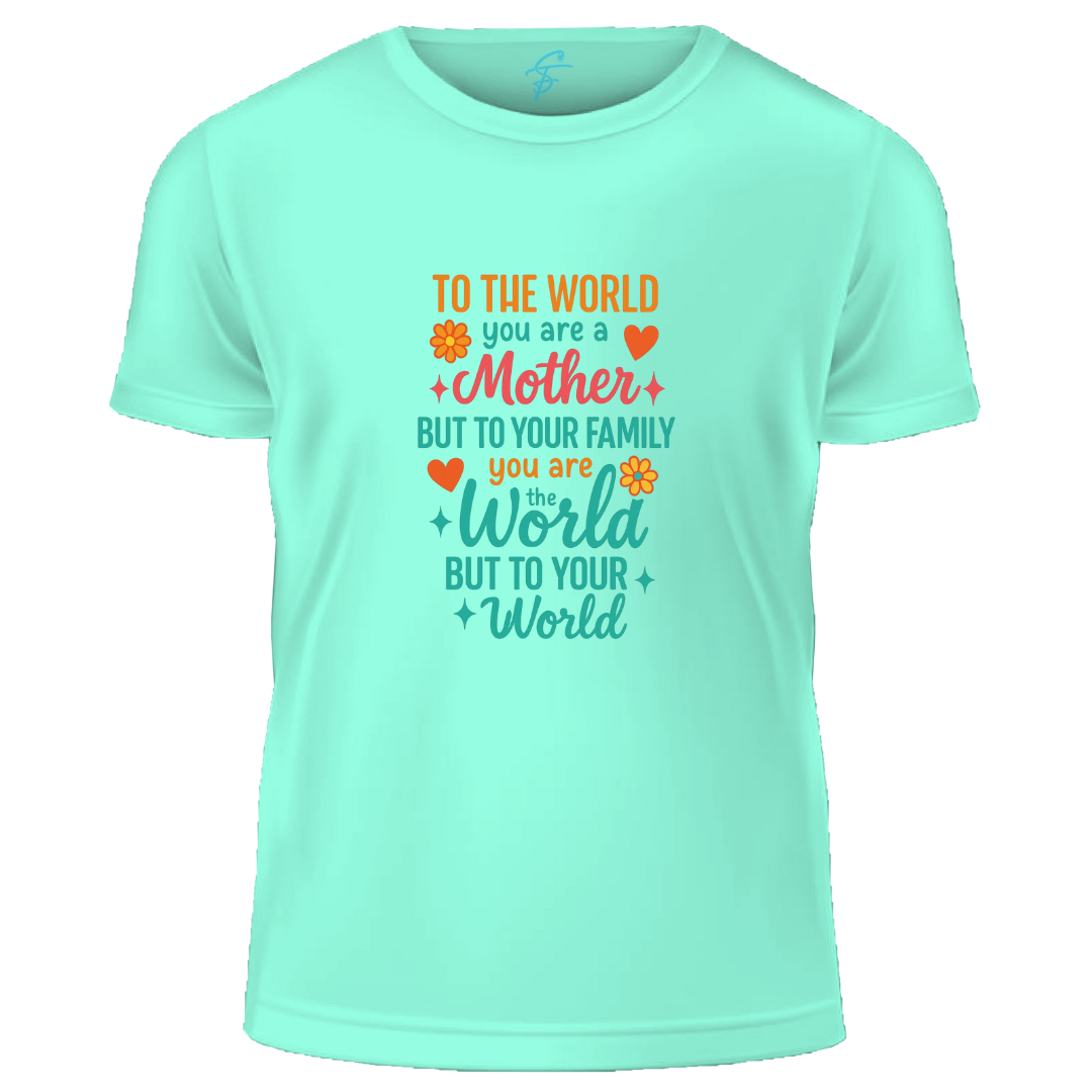 Mother's Day T-Shirt, Inspirational Family Quote Design, 100% Cotton, Women's Casual Short Sleeve Top