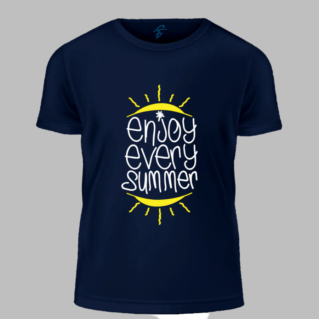 ENJOY EVERY SUMMER, T-Shirt, 100% Cotton, Summer Collection