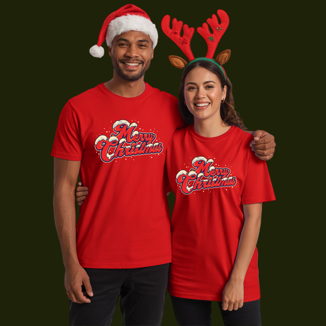 Snow-Top Merry Christmas Matching  T-Shirts | Christmas T-shirts |