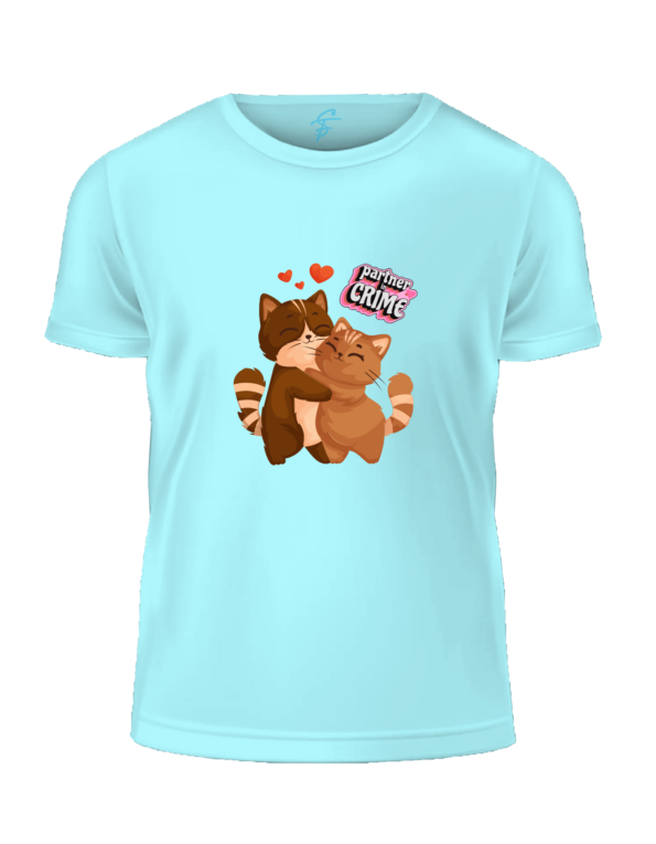 Partner in Crime Matching Couple T-Shirts, Cute Cat Design,Set of 2 PCS – Couple Tshirt for Couples