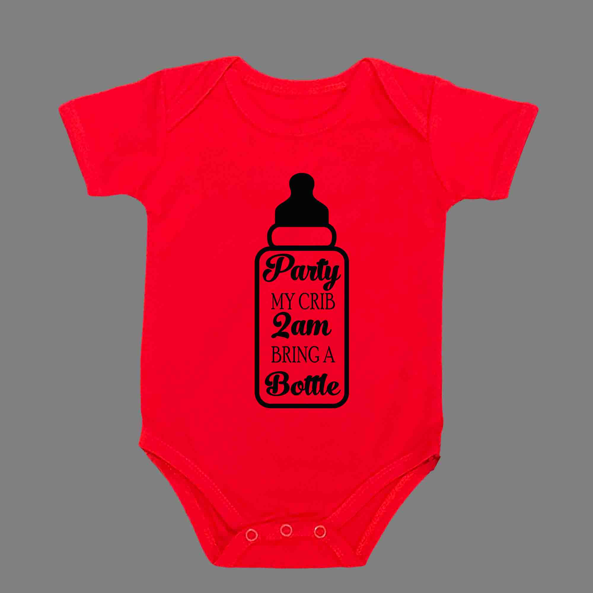 PARTY AT MY CRIB BABY ROMPER - Infant Tees