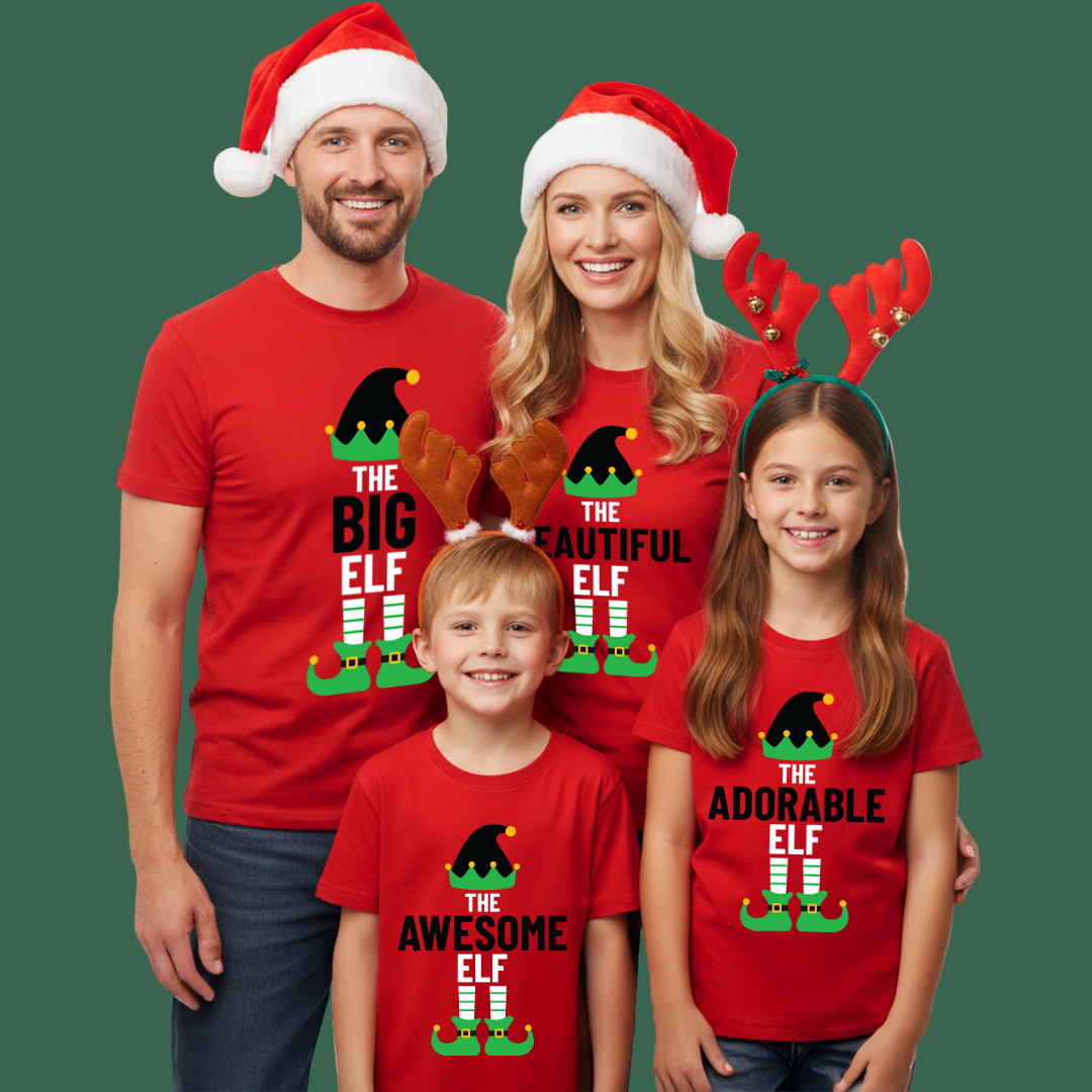 THE ELF FAMILY TSHIRT FOR FAMILY | ELF TSHIRT INDIVIDUAL- 1PCS