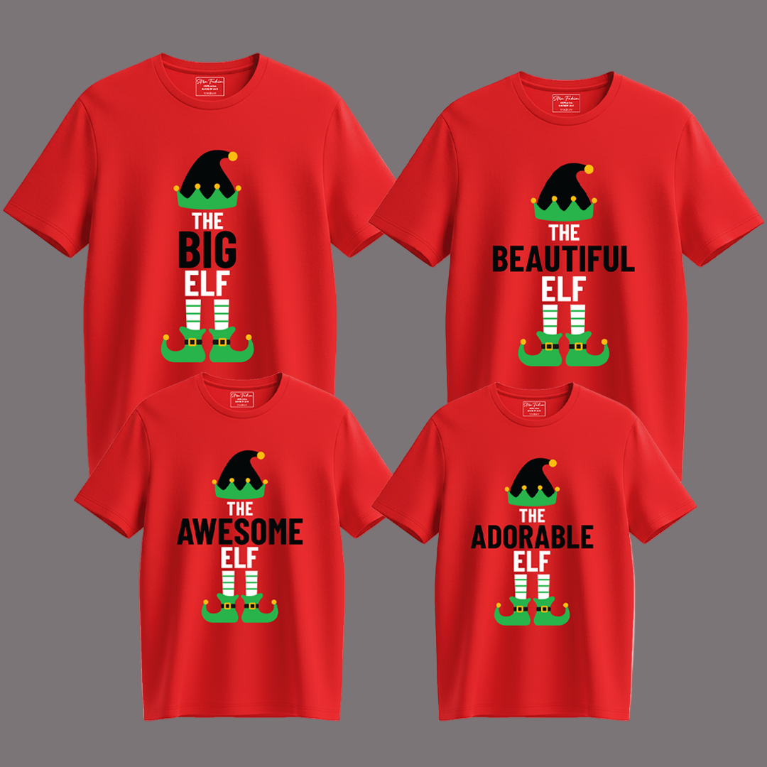 THE ELF FAMILY TSHIRT FOR FAMILY | ELF TSHIRT INDIVIDUAL- 1PCS