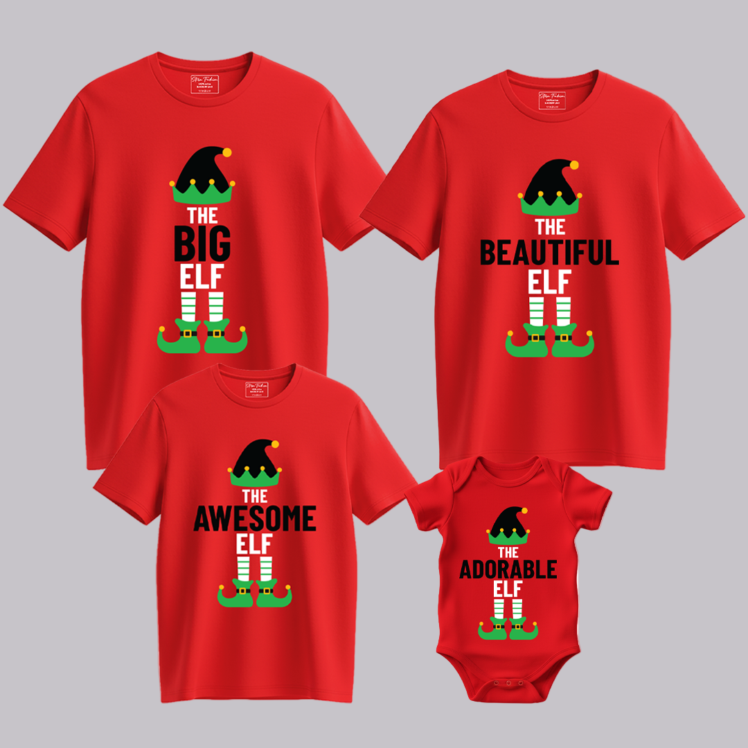 THE ELF FAMILY TSHIRT FOR FAMILY | ELF TSHIRT INDIVIDUAL- 1PCS