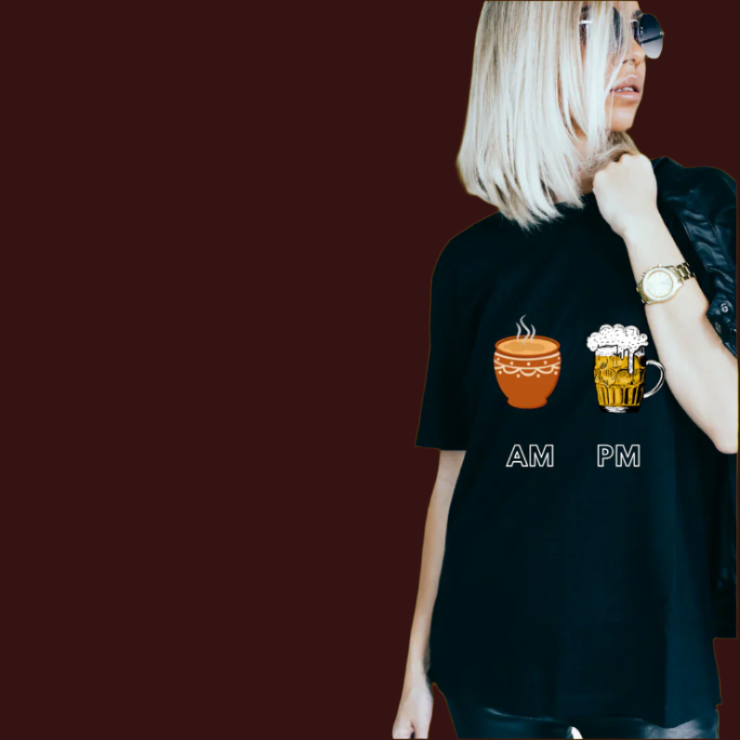 Enjoy every AM & PM - Vibe Wear T-Shirt, 100% Cotton