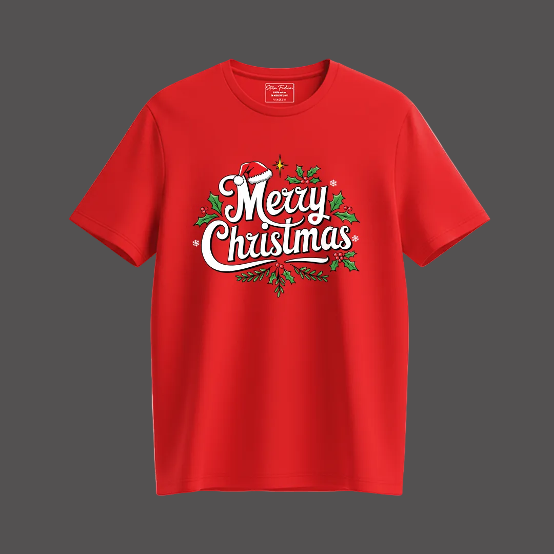 "Merry Christmas" Family Apparel Collection - Unisex Adult and Kids and Infant Tees