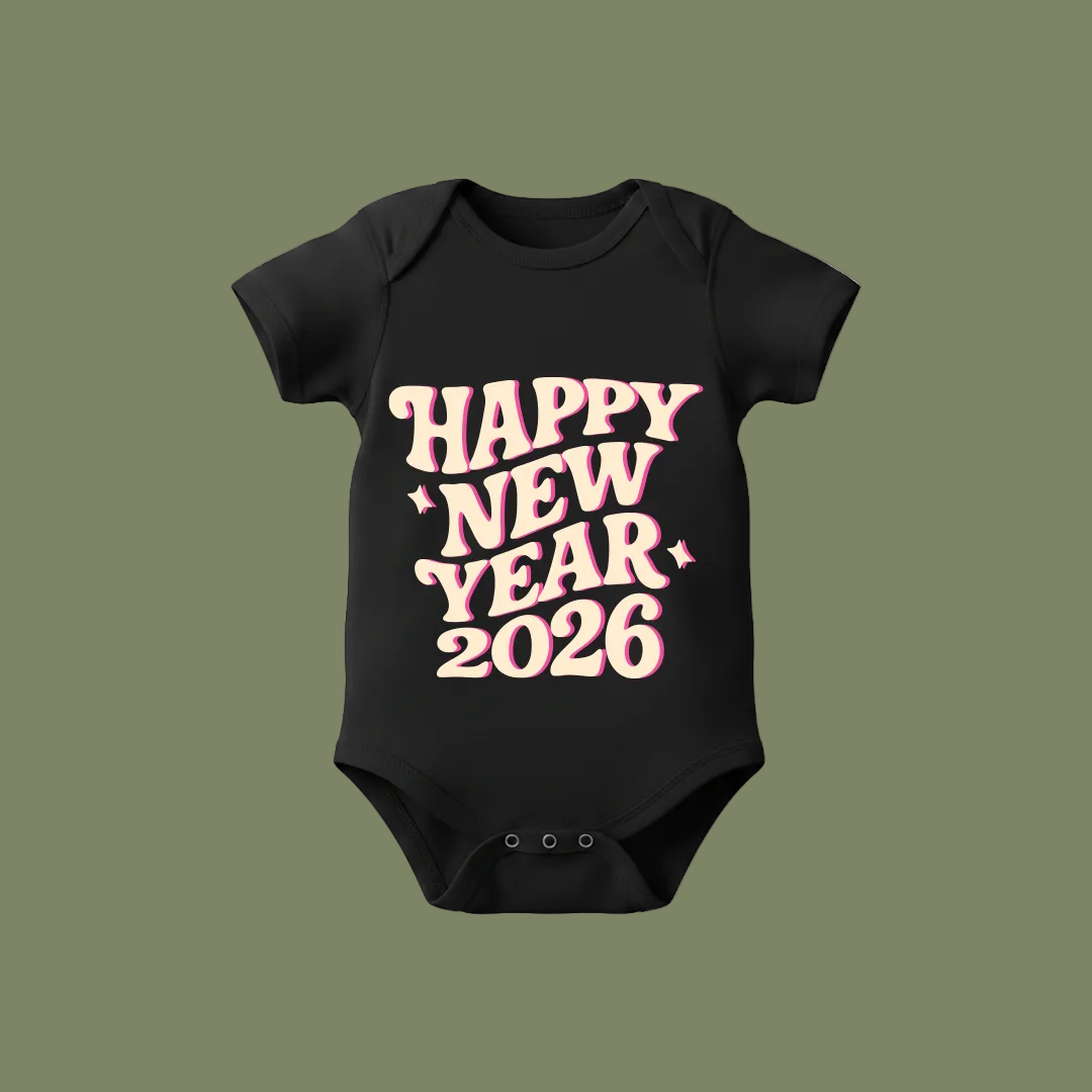 Matching Family 2K26 New Year T-Shirt Set – Festive New Year's Eve T-shirts for Mom, Dad, Kids, and Baby Rompers – Soft Cotton 2026 Celebration Graphic Tees and Onesie