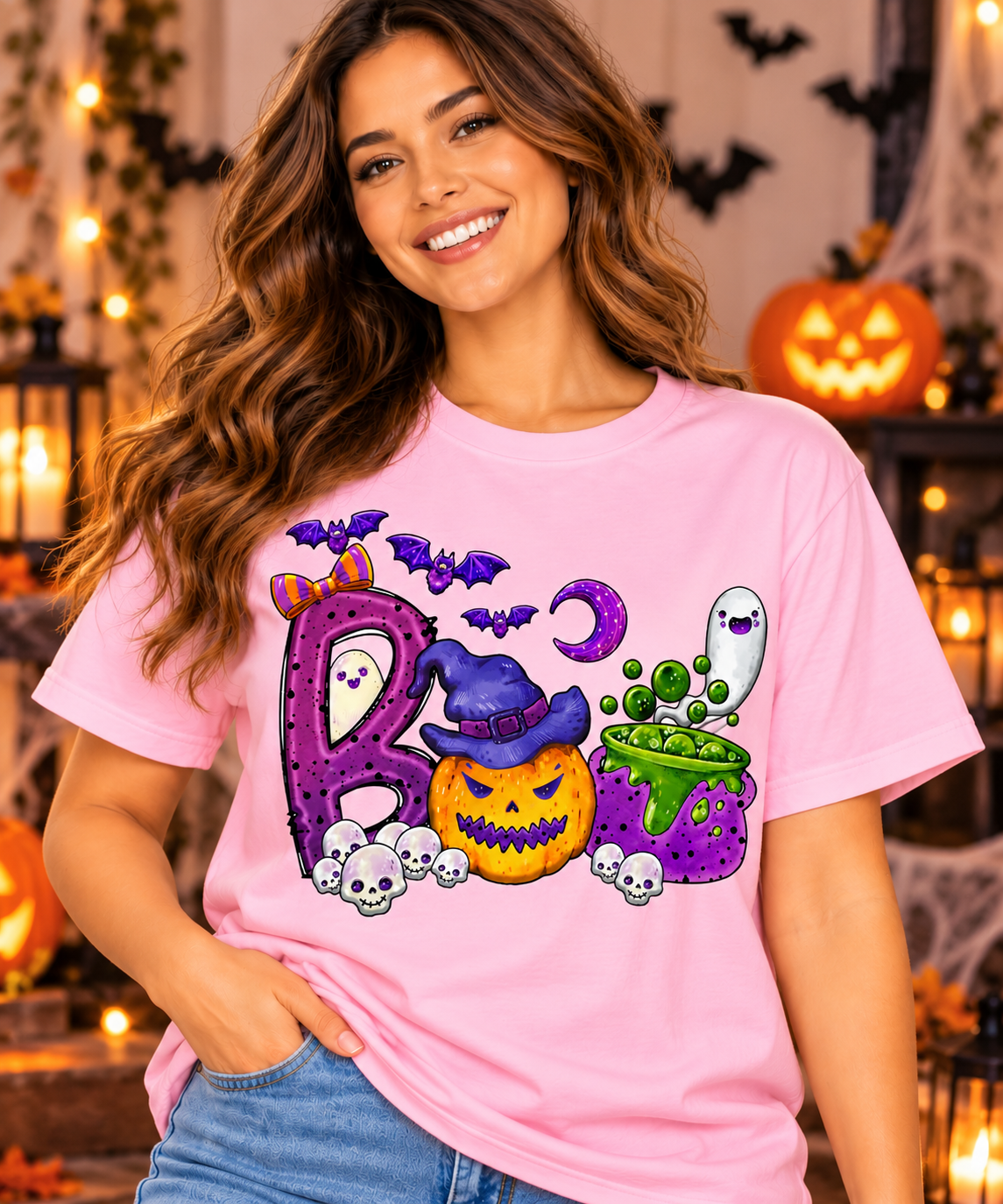Halloween Boo Graphic T-Shirt for Men, Women & Kids – Unisex Halloween Tee | Multiple Colors