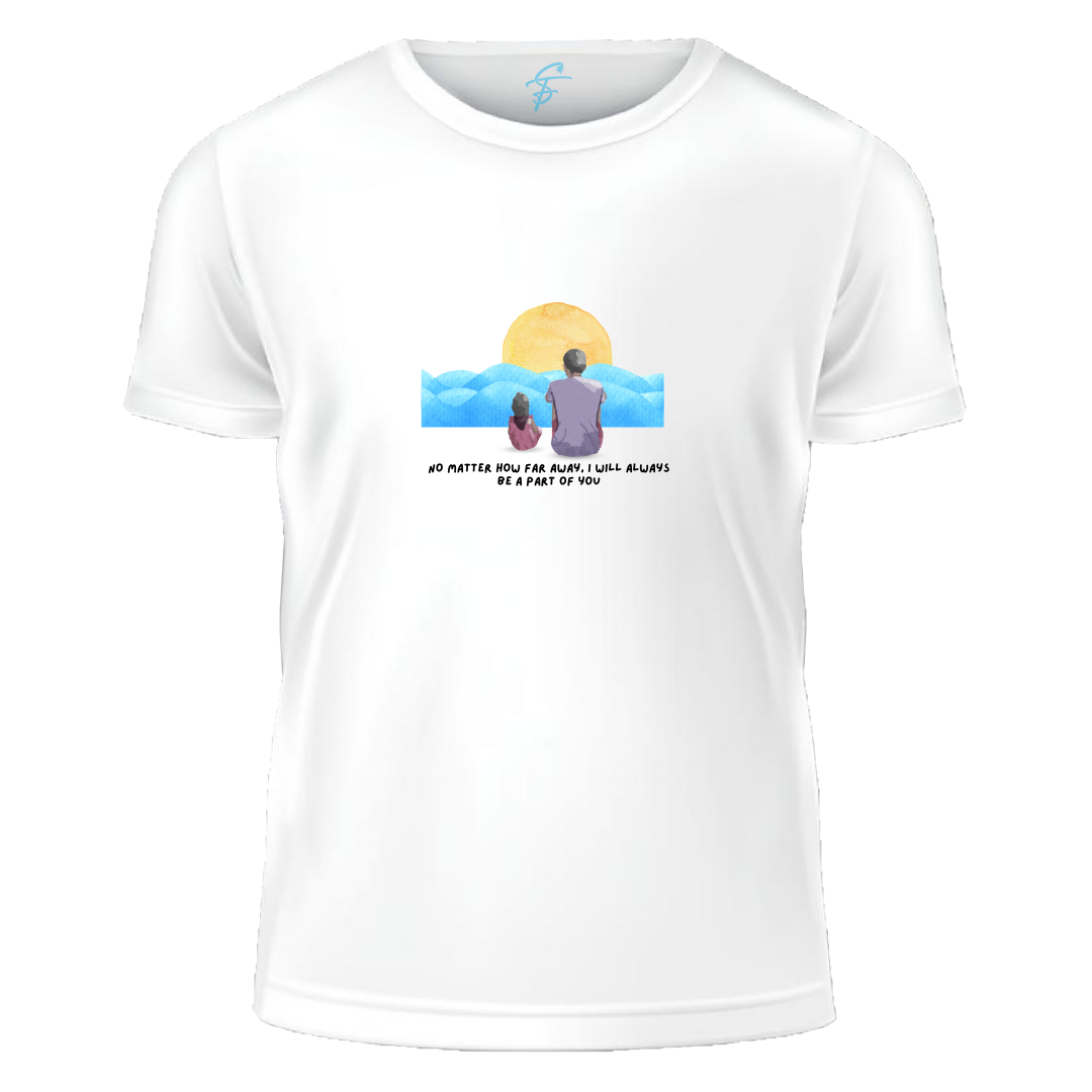 Sentimental Father's Day T-Shirt with Sunset Design