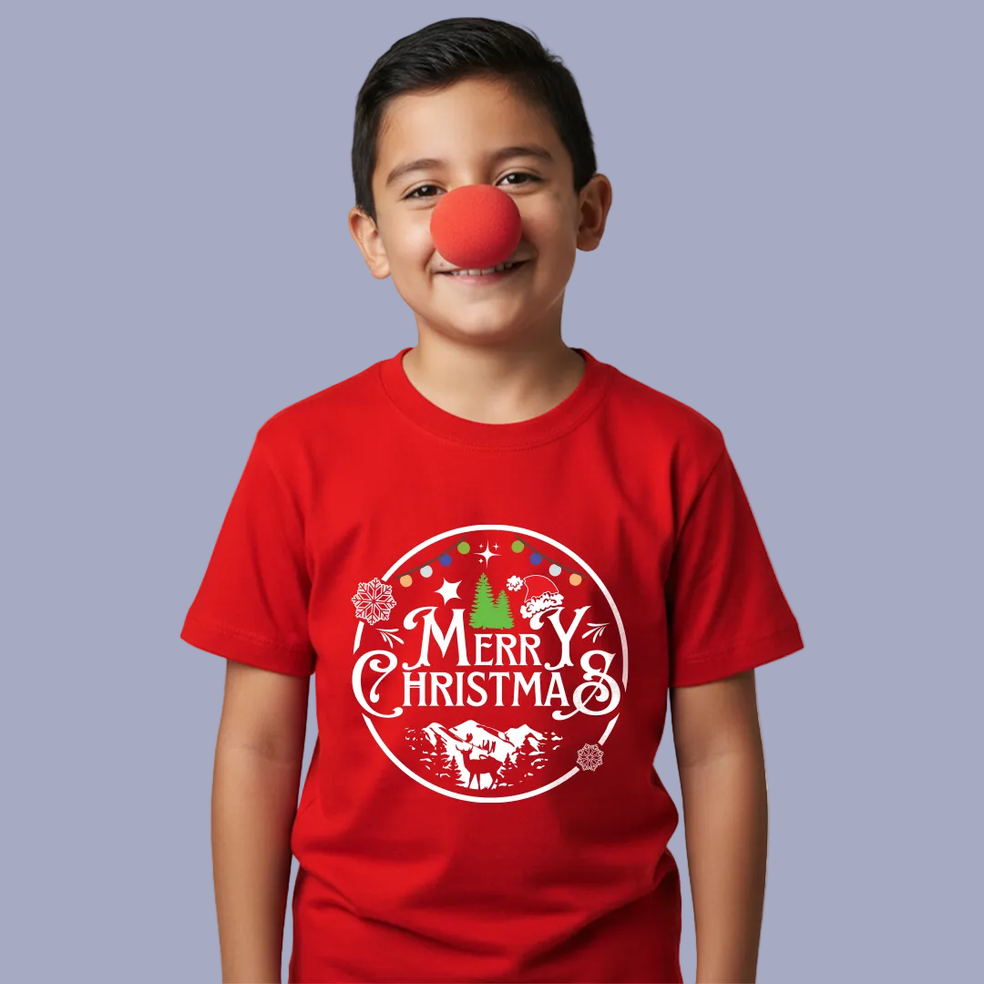 Festive Red & White 'Merry Christmas' Family T-Shirts | Holiday Wear & Gifts