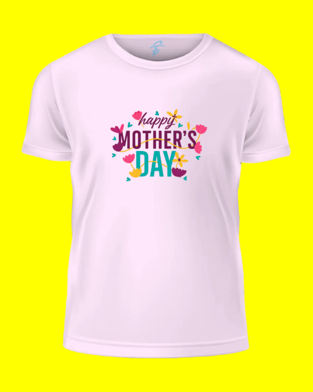 Happy Mother's Day T-Shirt, Floral Design, Women's Short Sleeve