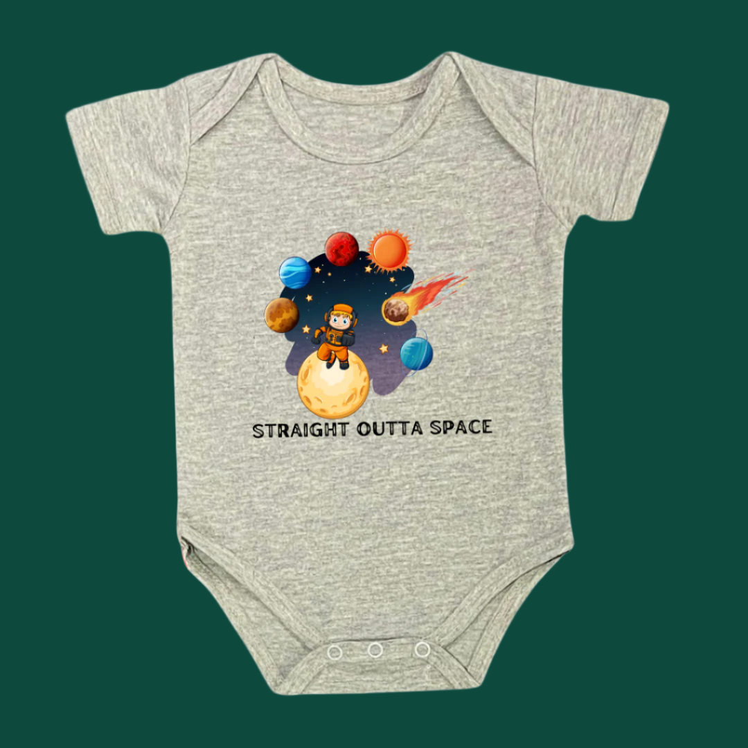 OUTTA SPACE, 100% Cotton Bodysuit,TRAVEL Outfit