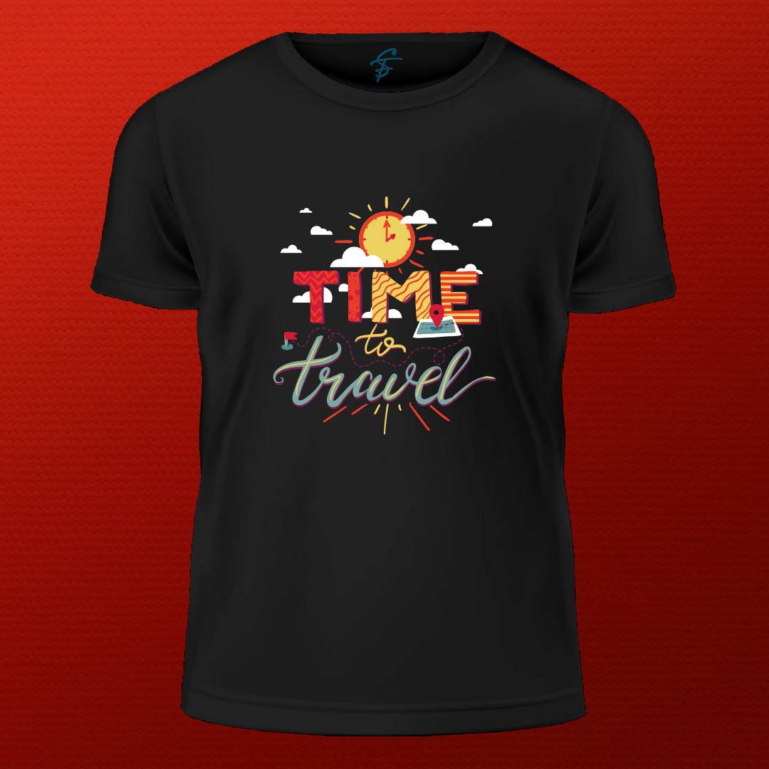 TIME TO TRAVEL, T-Shirt, 100% Cotton, Travel Collection