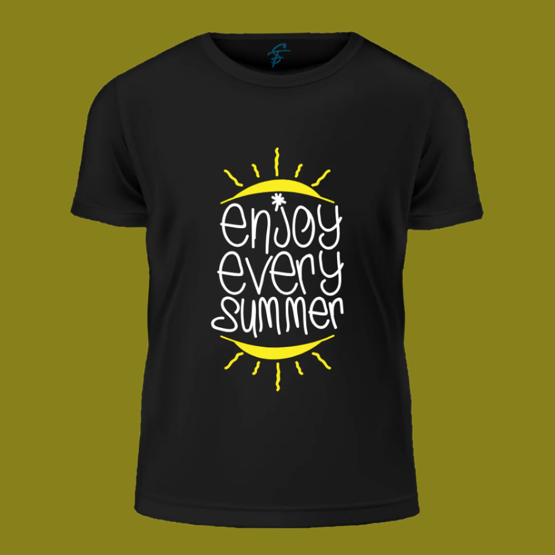 ENJOY EVERY SUMMER, T-Shirt, 100% Cotton, Summer Collection