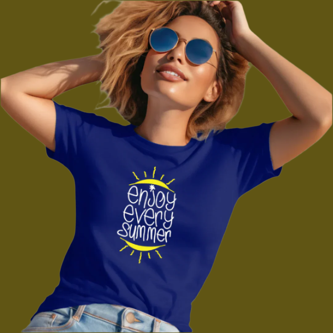 ENJOY EVERY SUMMER, T-Shirt, 100% Cotton, Summer Collection