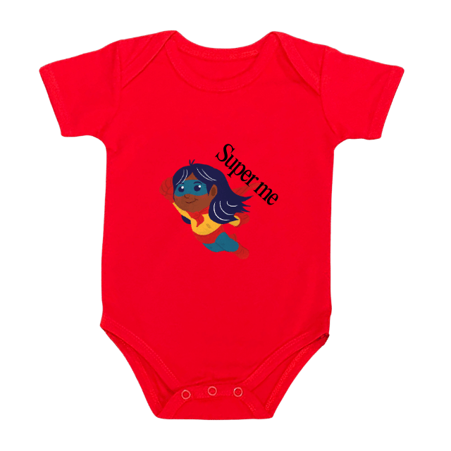 Super Me Kids Romper – Flying Superhero Girl Design – Infant Tees