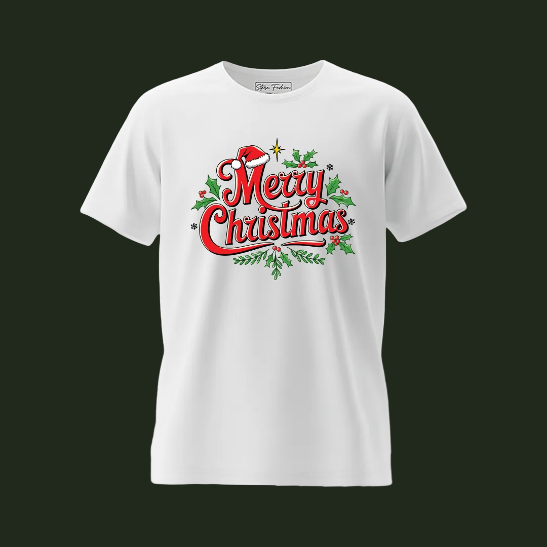 "Merry Christmas" Family Apparel Collection - Unisex Adult and Kids and Infant Tees