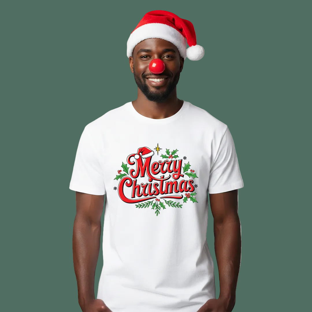 "Merry Christmas" Family Apparel Collection - Unisex Adult and Kids and Infant Tees