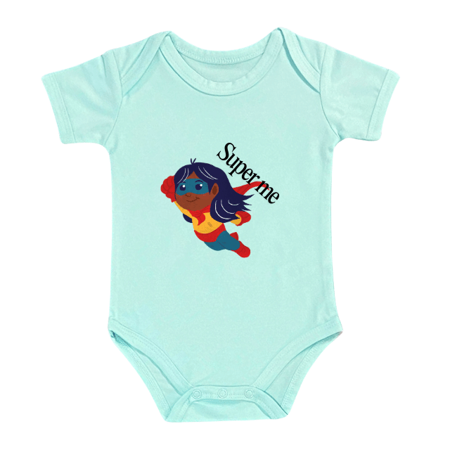 Super Me Kids Romper – Flying Superhero Girl Design – Infant Tees