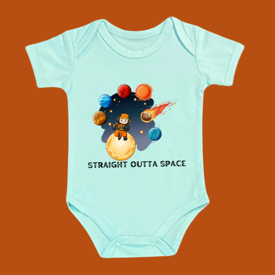 OUTTA SPACE, 100% Cotton Bodysuit,TRAVEL Outfit