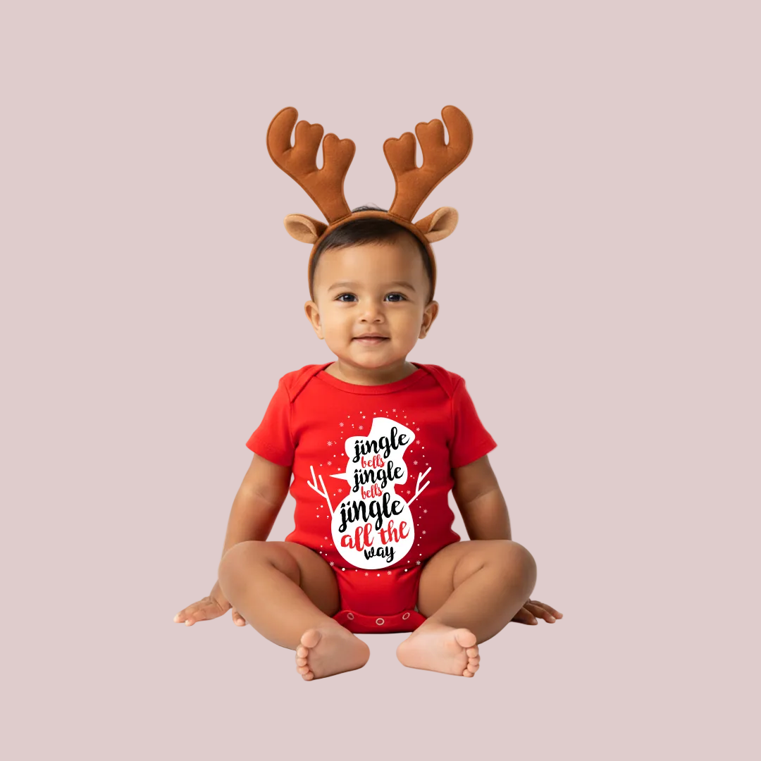 Red Christmas Family Tees  Snowman "Jingle Bells" Theme