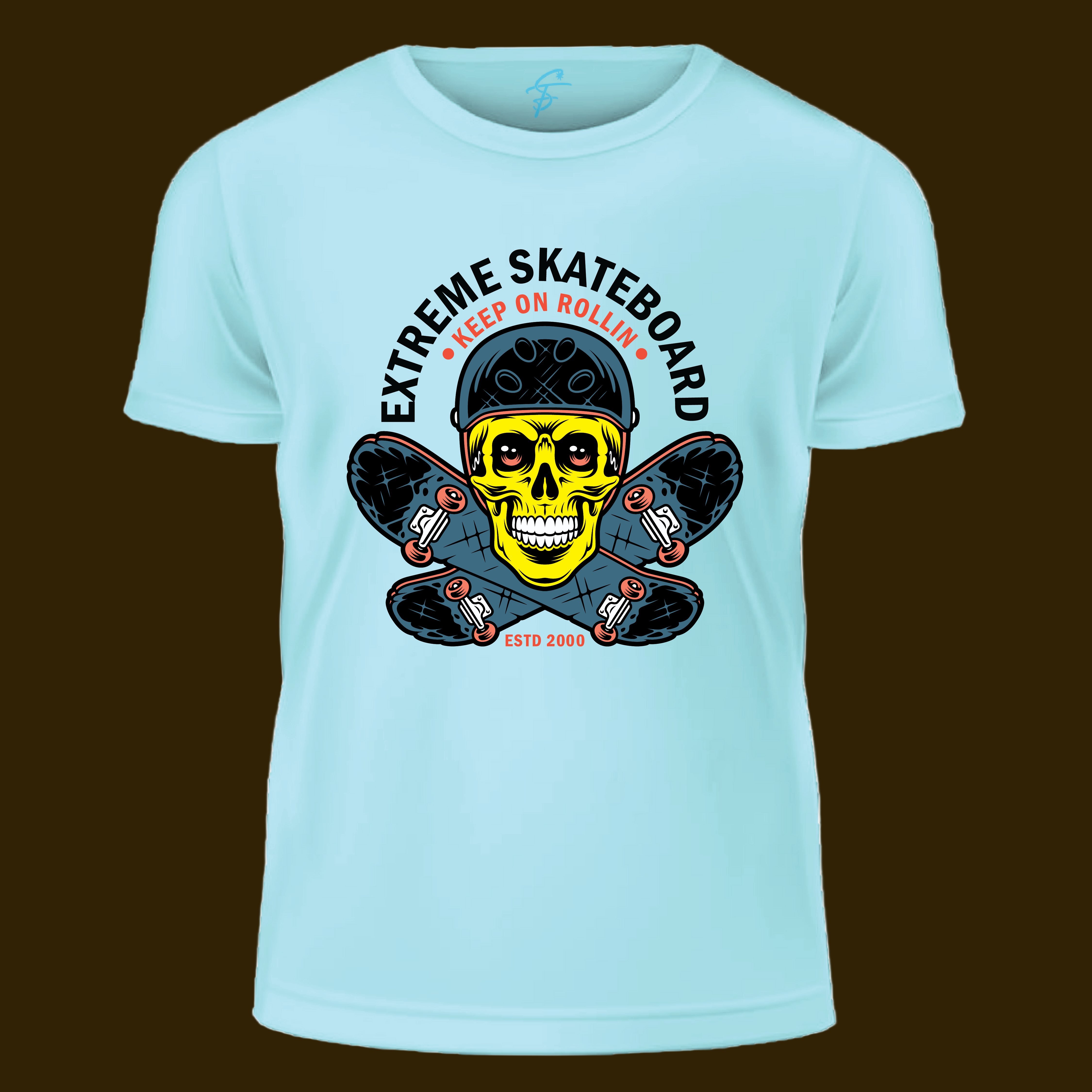 Extreme Skateboard Skull T-Shirt– Cool Skater Graphic Tee for  Men & Women